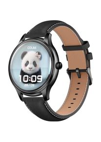 Colmi Smart Watch L28 (black silicone + black leather strap), Smartwatch