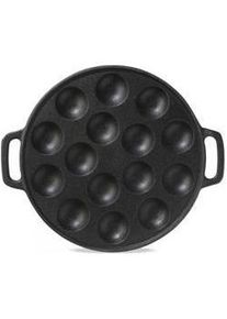 Mini-Pfannkuchen Gusseisenplatte, Pfanne + Kochtopf, Schwarz