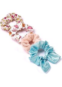 Carat, Haarklammer + Haarclips, Fruit Print Scrunchie Set - Pink & Blue by Pusheen The Cat (4 Stk.)