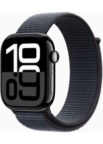 Apple Watch Series 10 Alluminio 46 mm (2024) | GPS | Nero Jet Black | Sport Loop | Inchiostro