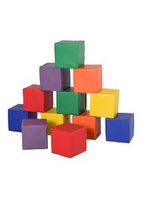 HOMCOM 12 Piece Soft Play Foam Blocks Toy Building Stacking Compliant Learning Toys for Toddler Baby Kids Preschool | Aosom Ireland