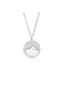 Elli Kette mit Anh&auml;nger &raquo;Halskette Halskette M&uuml;nze Berge Alpen Mountain 925 Silber&laquo;