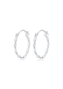 Elli Paar Creolen &raquo;Ohrringe Ohrringe Twisted Gedreht Creole Trend 925 Silber&laquo;