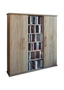 Vcm Media-Regal &raquo;Holz CD DVD Stand Regal Schrank Santo Glast&uuml;r&laquo; 1 Stk. tlg.