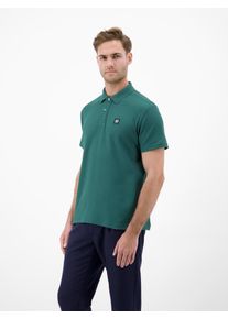 Poloshirt LERROS "Poloshirt mit Waffelstruktur aus 100 % Baumwolle", Herren, Gr. M, gr&uuml;n (soft teal), 100% Baumwolle, ohne Ausschnitt, Shirts Poloshirt