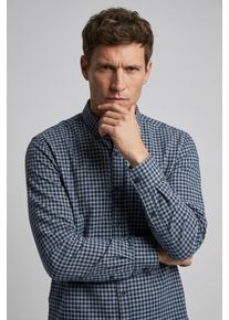 Karohemd Camel Active, Herren, Gr. 3XL, N-Gr, blau (night blau), Stoff, Obermaterial: 100% Baumwolle, regular fit normal, Rundhals, 2-Knopf-Manschette, Hemden Karohemd, mit Button-Down-Kragen