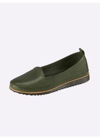 Slipper Andrea Conti, Damen, Gr. 36, gr&uuml;n (oliv), Glattleder, Leder, Schuhe Slipper