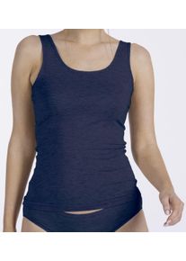 Achselhemd Nina von C. "Light & Easy", Damen, Gr. 40, N-Gr, blau (denim melange), Obermaterial: 95% Modal, 5% Elasthan, unifarben, bequem, Rundhals, Unterhemden Achselhemd, mit breiten Tr&auml;gern, atmungsaktiv, bequem, Rundhalsausschnitt
