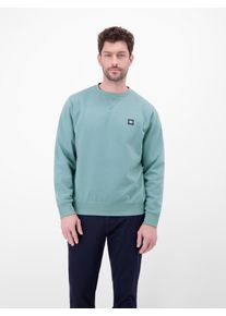 Sweatshirt Lerros "Urbaner Sweatshirtstyle, weiche Haptik", Herren, Gr. S, arctic blau, 50% Baumwolle, 50% Polyester, Sweatshirts Sweatshirt, Unifarbenes Herren‑Sweatshirt, hoher Tragekomfort, REGULAR FIT