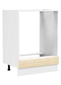 Herdumbauschrank Vcm "Ofenschrank Breite 60 cm Herdschrank K&uuml;che Fasola", braun (wei&szlig;, honig, eiche), B:60cm T:46cm, Obermaterial: 100% Holz Wood., Schr&auml;nke, Herdumbauschrank