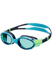 Schwimmbrille Speedo "Biofuse 2.0 Junior", blau (blau, gr&uuml;n), Sportbrillen, Kinder, Schwimmbrille, breites optisches Profil, gepolsterte Dichtungen