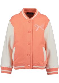 Sweatjacke Blue Seven, M&auml;dchen, Gr. 104, lachs, Sweatware, Obermaterial: 80% Baumwolle, 20% Polyester, kontrastfarbene Details, mehrfarbig, Basic normal, Rundhals, Rippb&uuml;ndchen, Sweatjacken Sweatjacke, im Collage-Look