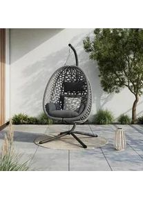 H&auml;ngesessel Amy Naturfarben/Dunkelgrau