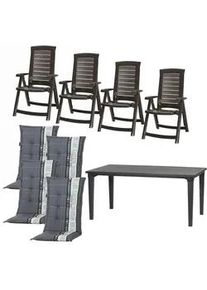 Gartentischgruppe Aruba/Futura 9-tlg. Grau
