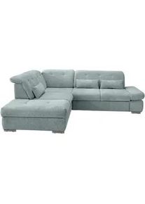 Ecksofa Dalida Mintgr&uuml;n Chenille mit Bettkasten