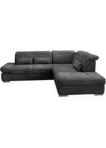 Ecksofa Dalida Anthrazit Chenille m. Bettkasten