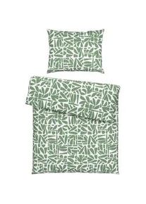 Bettw&auml;sche Britta Gr&uuml;n/Wei&szlig; ca. 140x200cm