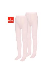H.I.S. H.I.S, Damen, Feinstrumpfhose Packung, 2 Stk. tlg. mit Zopfmuster, 2x rosa, 92/98, Polyamid Kinderstrumpfhose mit kleinem Zopfmuster