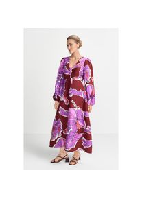 RICHROYAL, Damen, Maxikleid aus Leinen-Mix, Allover Blumenprint, soft orchid, N-Gr, 40 - N-Gr, soft orchid, Kleid von Rich & Royal