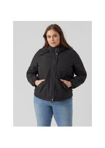Vero Moda Curve, Damen, Parka &raquo;VMCZOA SHORT PARKA NOOS CUR&laquo; mit Kapuze der perfekte Parka f&uuml;r die &Uuml;bergangszeit, Black, 54, Kurze Parkajacke von Vero 