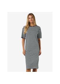 Noisy may, Damen, Maxikleid &raquo;NMMAYDEN 2/4 DRESS NOOS&laquo;, Black Stripes:BRIGHT WHITE, N-Gr, XL - N-Gr, Black Stripes:BRIGHT WHITE, Langes Kleid von Noisy