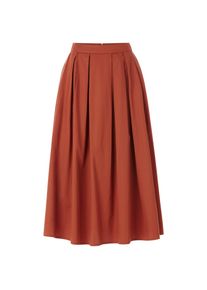 Knowledge Cotton Apparel Damenrock Baumwollsatin Rostrot L