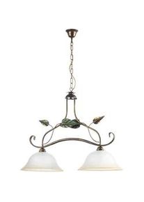 H&auml;ngeleuchte Miranda Bronze/Olivgr&uuml;n max. 22 Watt