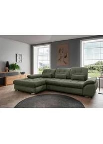 Ecksofa Rigatti Gr&uuml;n Chenille m. Bettkasten