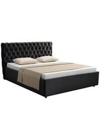 Polsterbett Katar Schwarz ca. 140x200cm