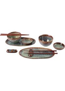 Sushi-Geschirrset Tokyo Braun, 10-teilig