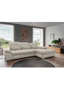 Ecksofa Rigatti Beige Chenille m. Bettkasten