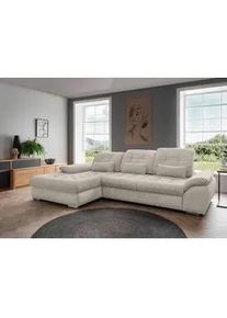 Ecksofa Rigatti Beige Chenille m. Bettkasten