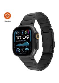 Fixed Titan Clock Basis Apple Watch 44/45/46/49mm f&uuml;r Smart Watch, schwarz (Titan), Uhrenarmband, Schwarz