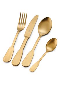 Mikasa Soho Gold Stainless Steel Cutlery Set, 16 Piece, Besteck, Gold