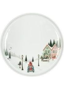 Pillivuyt &Oslash; 20 cm - Porcelaen - Hvid/r&oslash;d/gr&oslash;n/brun, Teller, Rot, Gr&uuml;n, Weiss, Braun
