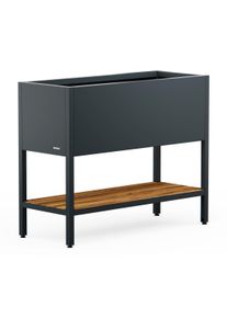 Herstera Pflanzkasten - 100x40x80cm - anthrazit - Stahl / Holz