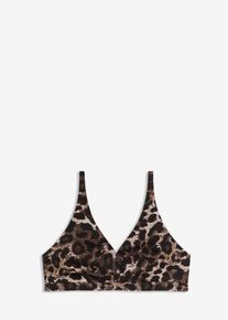 Bralette ohne B&uuml;gel mit Bio-Baumwolle, schwarz, Gr&ouml;&szlig;e 40/42 (M), mit Baumwolle, bonprix