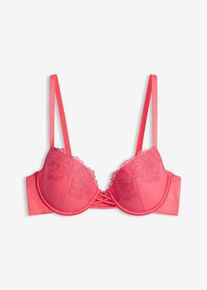 Schalen-BH mit floraler Glitzerstickerei, pink, Gr&ouml;&szlig;e 95C, bonprix