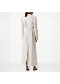 Allingentle Woolen Overcoat for Women Double Breasted Long Jacket White Women's Blazer for Wedding Cocktail Outfits Customize
