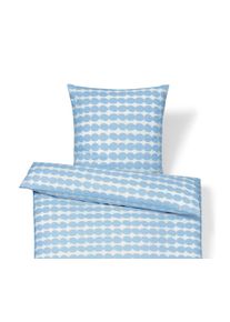 Tchibo - Pościel bawełniana premium - kolor: biały/niebieski