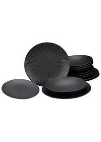 Creatable Tafelservice Vesuvio Black in Schwarz, 12-teilig