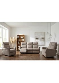 Home Affaire Polstergarnitur &raquo;FINNARA, 3+2+1, elelektrische Relaxfunktion, USB A/C&laquo; Liegefunktion 105&deg;-135&deg;, Federkern