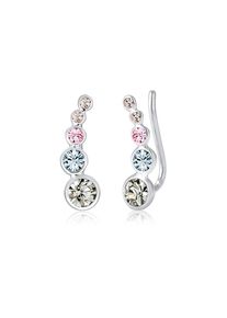 Elli Paar Ohrstecker &raquo;Ohrringe Ohrklemme Earclimber, mit Kristallen von Swarovski &laquo; blau, Gr&ouml;&szlig;e 17