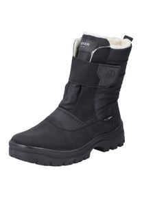 Rieker Winterstiefel , Klettboots mit Lammwollfutter, Flip Grip-Laufsohle und TEX-Membran schwarz, Gr&ouml;&szlig;e 47