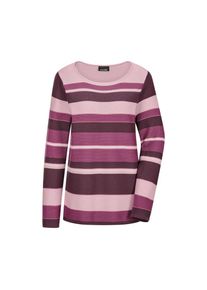 GOLDNER Rundhalspullover &raquo;Strickpullover im Ringel-Look&laquo; farbharmonischer Ringelablauf rosa, Gr&ouml;&szlig;e 46