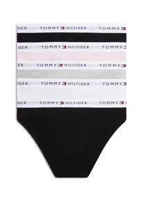 Slip "5 PK BIKINI", M&auml;dchen, Gr. 140/146, 5 Stk., schwarz, htr, l pink, wei&szlig;, schwarz, Jersey, Obermaterial: 95% Baumwolle, 5% Elasthan, Tommy Hilfiger Underwear, k&ouml;rpernah, Unterhosen Slip, f&uuml;r M&auml;dchen
