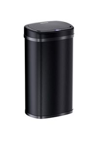 Monzana Sensor M&uuml;lleimer Edelstahl Schwarz 50L