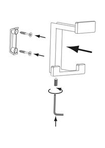SIRO, Kleiderhaken + Wandgarderobe, Huthaken Doradus Breite 70 mm, H 92 mm, Zinkdruckguss vermessingt poliert