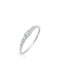 Elli DIAMONDS, Damen, Verlobungsring &raquo;Ring Verlobung Diamanten (0.14 ct) 585 Gold&laquo;, Silber, 56, Klassischer Ring f&uuml;r Damen