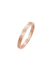 Elli, Damen, Silberring &raquo;Ring Bandring Partnerring Basic Organic Look 925 Silber&laquo;, Rosegold, 56, Zeitloses Basic Bandring Trauring f&uuml;r Damen